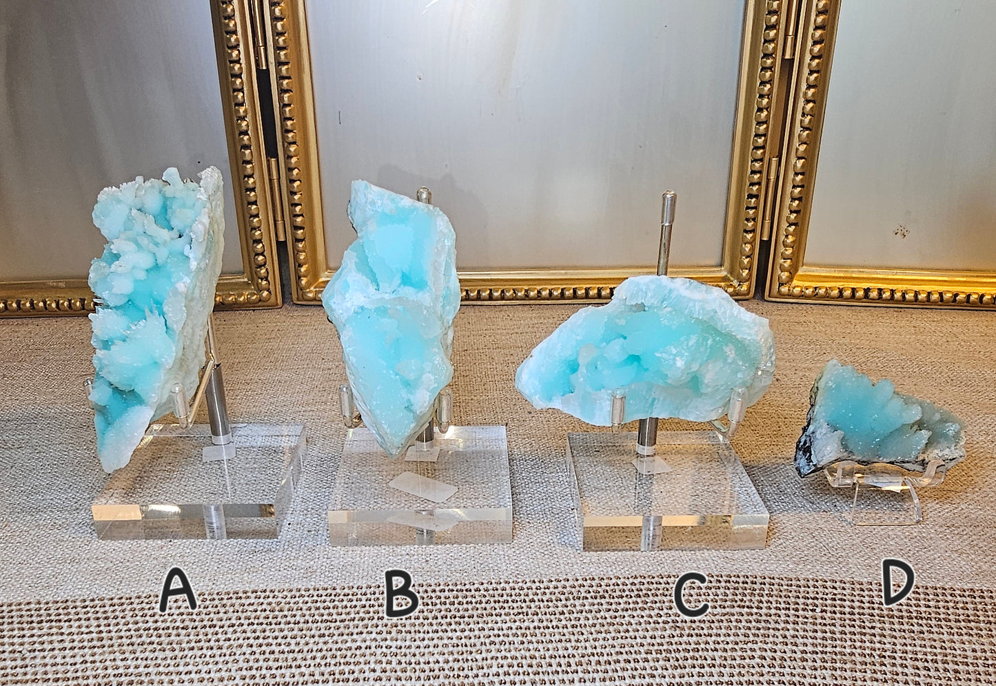 Blue Aragonite Specimens