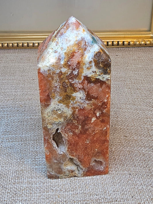 Sunstone With Blue Apatite Inclusions