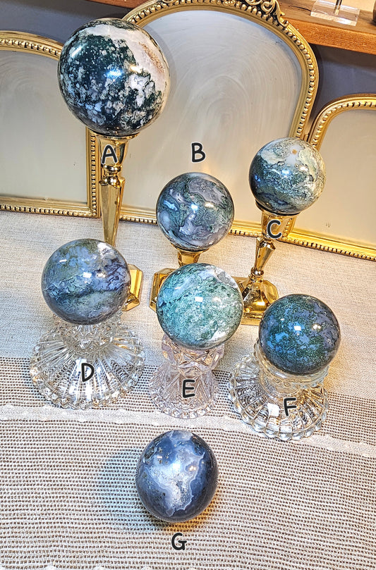 Moss Agate Spheres