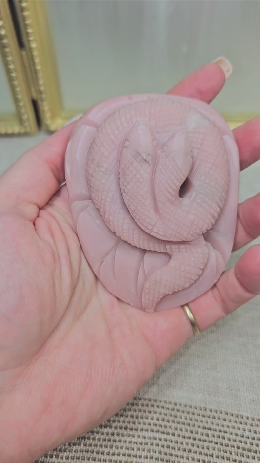 Pink opal double headed snake