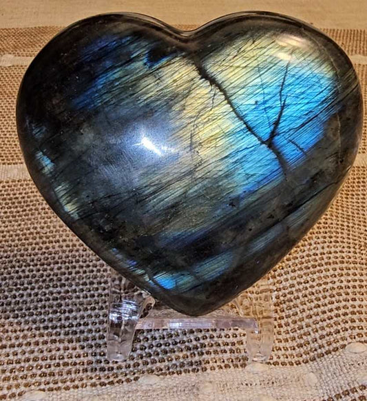 Large Labradorite Heart