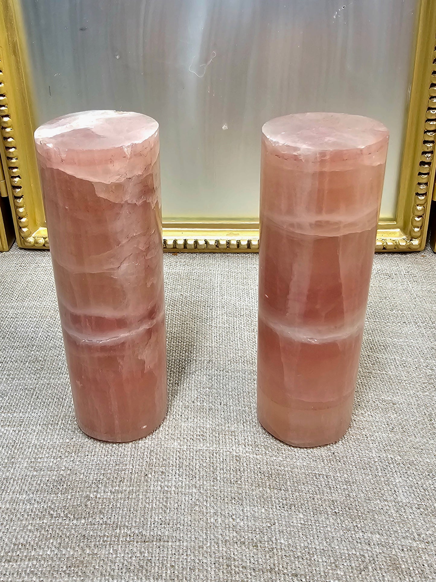 Pink Calcite cylinders