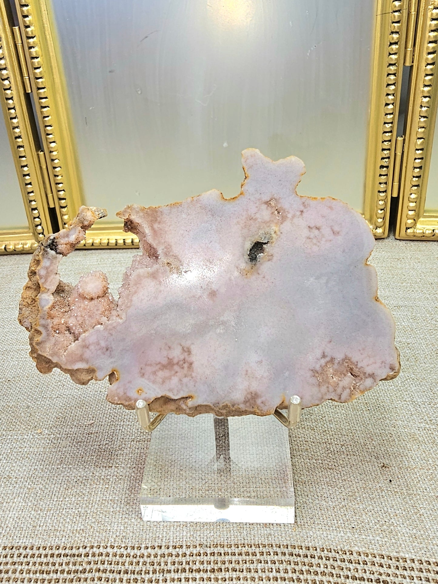 Pink amethyst slab